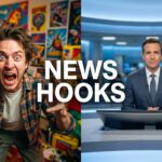 News Hooks: Man yelling in messy room vs. anchor in studio